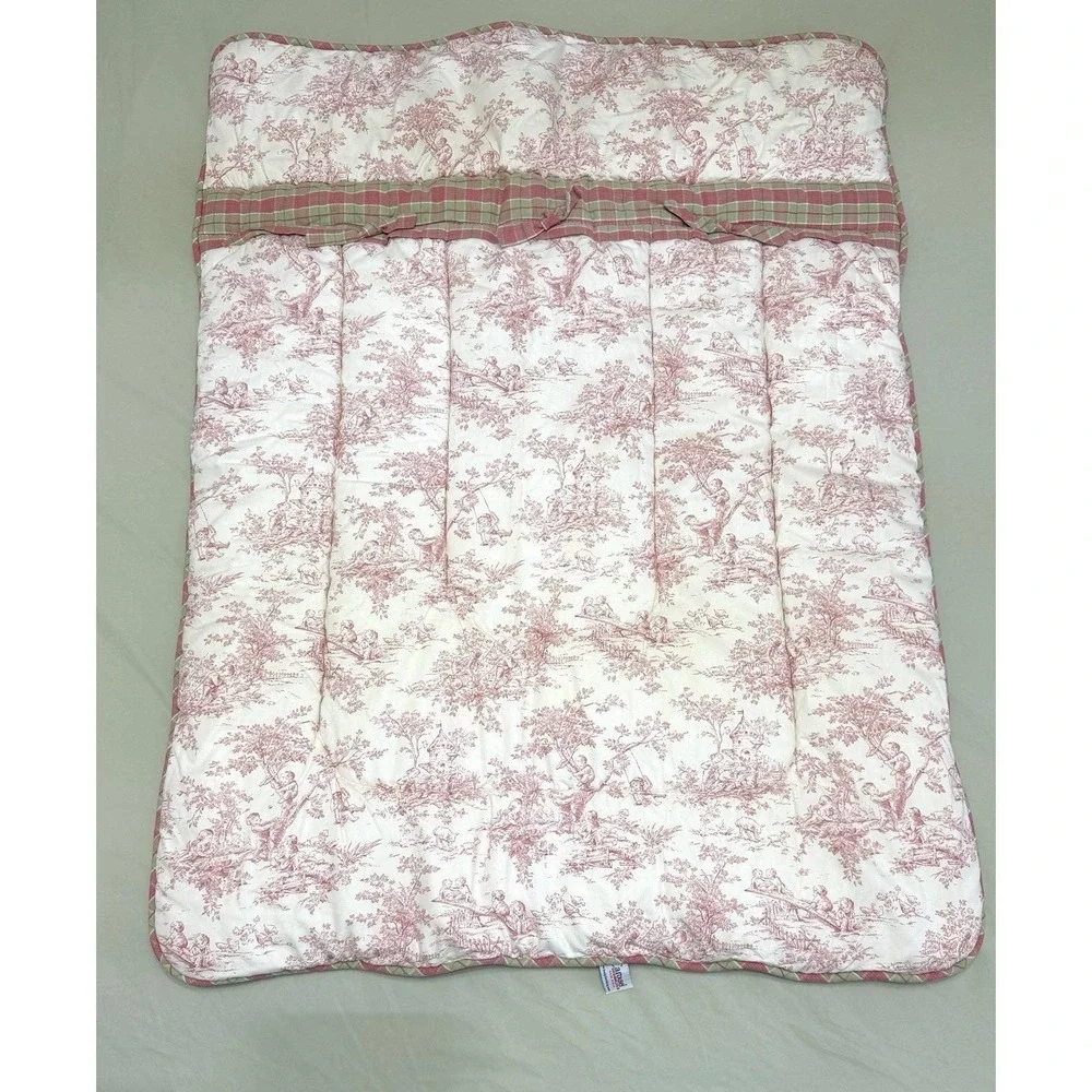 Carousel Designs Pink French Country Toile Baby Crib Blanket Comforter and Skirt